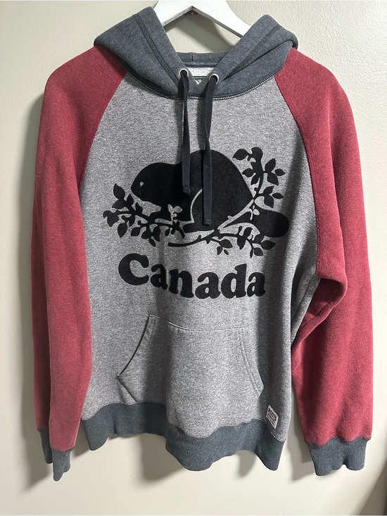 Roots Other - Roots Hoodie Gray and Burgundy Size XL